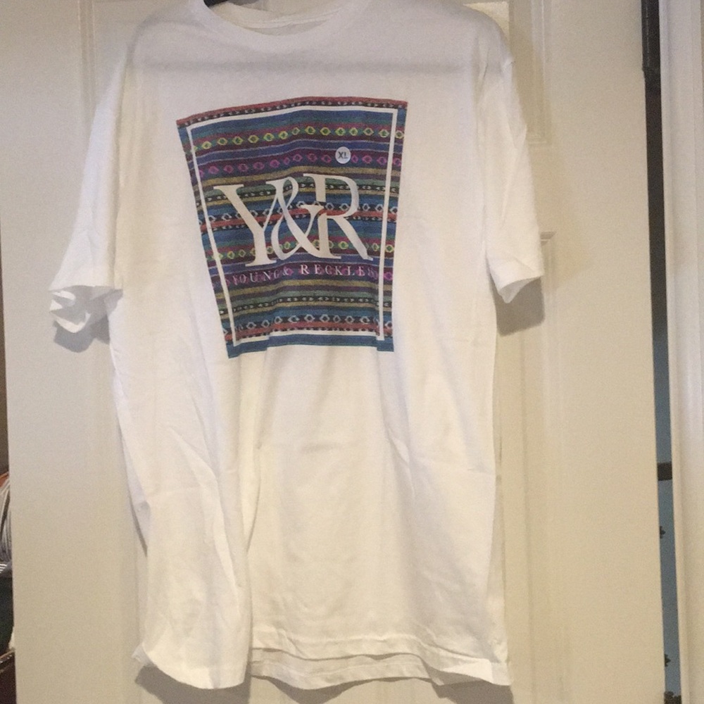 Men's White novelty tee shirt -new
